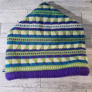 Vintage Turtle Fur Poppy Gall Wool Winter Beanie Ski Hat Fleece Lined Made USA